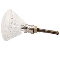 Clear Etched Oval Shape Glass Cabinet Knob Online