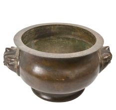 Brass Chinese Pot Protruding Dragon Face