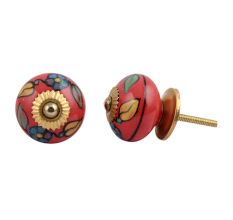 Blue Blume Ceramic Knob