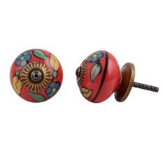 Blue Blume Ceramic Knob
