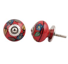 Blue Blume Ceramic Knob