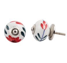 Mini Carnation Ceramic Knob