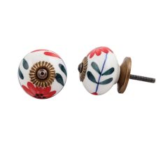 Mini Carnation Ceramic Knob