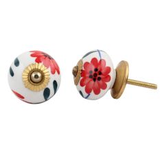 Mini Carnation Ceramic Knob
