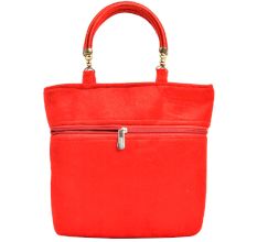 Red Gold Velvet Hand Bag