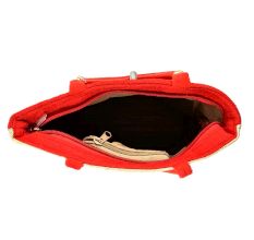Red Gold Velvet Hand Bag