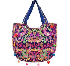 Navy Blue Gypsy  Hippie Banjara Shoulder Bag