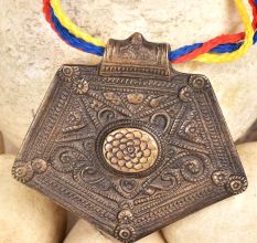 Bronze Pendant Pentagon Shape