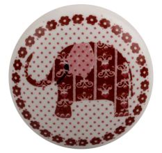 Brown Elephant Ceramic Flat Dresser Knob Online