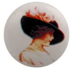 Lady Ceramic Flat Drawer Knob Online