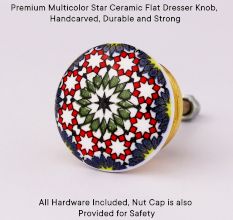 Multicolor Star Ceramic Flat Dresser Knob Online