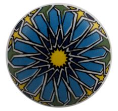 Turquoise Ceramic Flat Cabinet Knob Online
