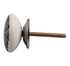 Turquoise Ceramic Flat Cabinet Knob Online