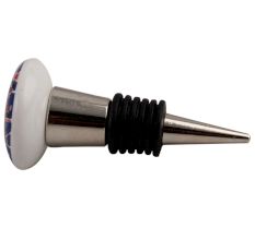 Pink Flower Ceramic Flat Wine Stopper
