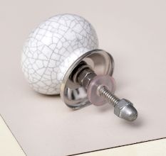 White Crackle Ceramic Cabinet Knob Online