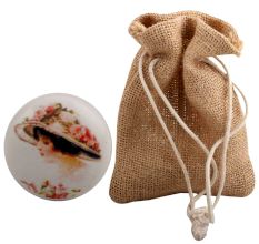 Beautiful Lady Flat Ceramic Wine Stopper