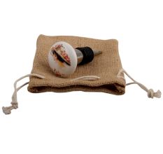 Beautiful Lady Flat Ceramic Wine Stopper