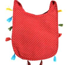 Maroon Embroidered Elephant Sling Bag