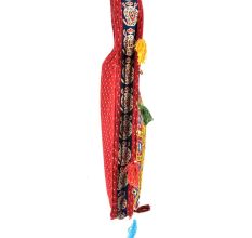 Red Embroidered Elephant Sling Bag