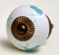 Sea Green Standing Rein Deer Pattern Ceramic Dresser Knob Online