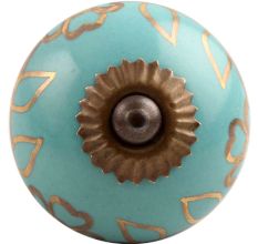 Sea Green Leaf Ceramic Drawer Knob Online