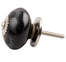 Black Running Rein Deer Ceramic Dresser Knob Online