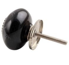 Black Running Rein Deer Ceramic Dresser Knob Online