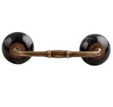 Black Standing Rein Deer Ceramic Bridge Handle