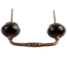 Black Standing Rein Deer Ceramic Bridge Handle