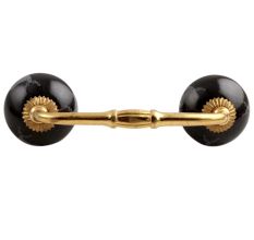 Black Standing Rein Deer Ceramic Bridge Handle