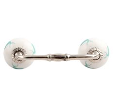 Sea Green Standing Rein Deer Pattern Ceramic Bridge Handle
