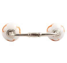 Orange Running Rein Deer Pattern Ceramic Bridge Handle