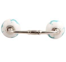 Sea Green Running Rein Deer Pattern Ceramic Bridge Handle