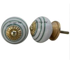 White Smoky Green Knob