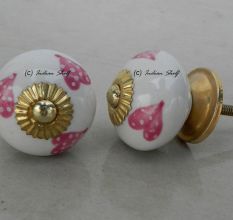 Pink Heart Knob