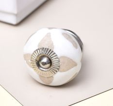 White Etched Ceramic Knob-30