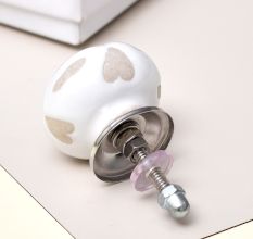 White Etched Ceramic Knob-30