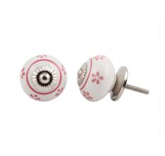 Pink Small Flower Knob