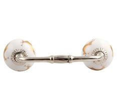 Golden Running Rein Deer Pattern Ceramic Bridge Handle