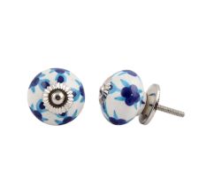 Blue Flower Knob