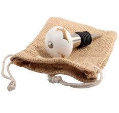 Golden Runing Rein Deer Pattern Ceramic Wine Stopper