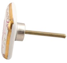 Pink Flower Square Ceramic Dresser Knob Online
