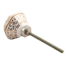 Golden Football Pattern Hexagon Ceramic Dresser Knob Online