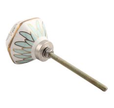 Sage Green Hexagon Ceramic Drawer Knob