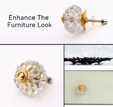 Clear Fine Cut Glass Drawer Knob Online