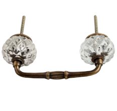 Clear Beautiful Fine Cut Glass Bridge Handle