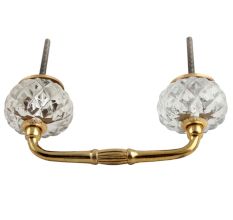 Clear Beautiful Fine Cut Glass Bridge Handle