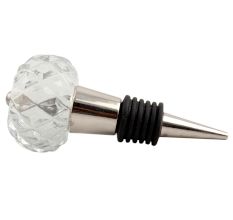 Clear Beautiful Fine Cut Glass Wine Stopper