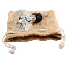 Clear Beautiful Fine Cut Glass Wine Stopper