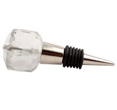 Clear Fine Cut Glass Wine Stopper